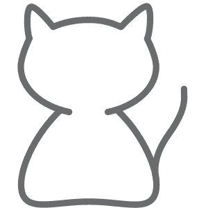 Minimalistang Asul na Balangkas ng Pusa — Nyan cat Wallpaper