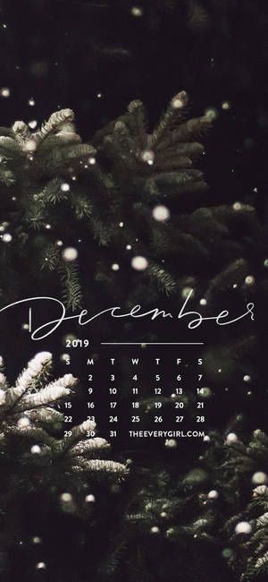 Minimalistang Disenyong Pasko para sa iPhone ng Disyembre