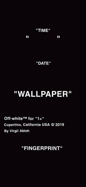 Off White para sa IPhone itim na wallpaper — iPhone 17e Wallpaper