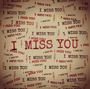 Missing you lettering pattern wallpaper — Pixel Watch 4 Wallpaper