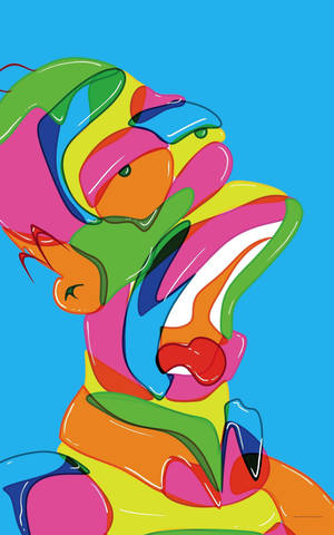 Wallpaper ng mobile Simpsons colorful art — Galaxy Tab S11 Wallpaper