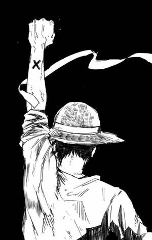 Monkey D Luffy Back Sketch Art wallpaper — Lenovo Idea Tab Wallpaper
