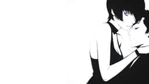Monochrome na Tanawin ng Lungsod sa Anime — Anime scenery GIF Wallpaper