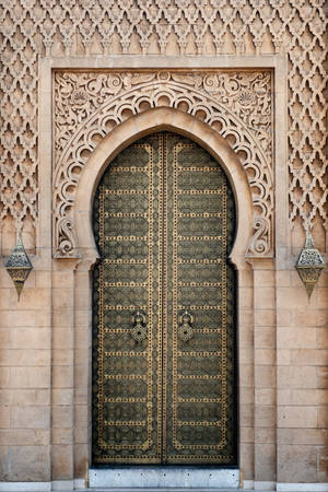 Eleganteng Pinto na May Dalawang Pinto sa Estilong Moroccano — Huawei MatePad Pro Max Wallpaper