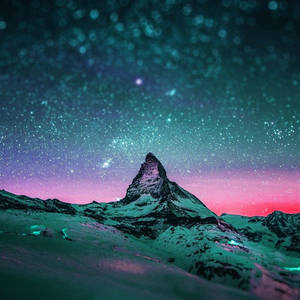 Mountain peak winter iPad wallpaper