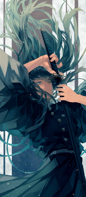 Muichiro Tokito Vertical Draw — Sony Xperia Wallpaper