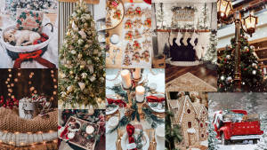 Nakakaakit na Christmas Collage wallpaper — Paskong collage Wallpaper