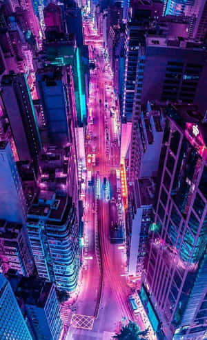 Neon City background — Galaxy Tab A11 Wallpaper