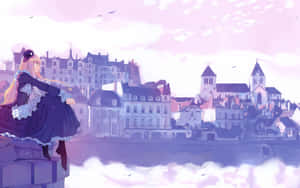 Nakakaakit na Tanawin ng Anime sa Mahiwagang Kagubatan — Magandang anime Wallpaper