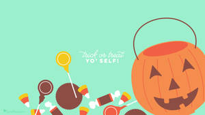 Nakakagandang Halloween na Pumpkin Candy Basket — Cute aesthetic halloween Wallpaper