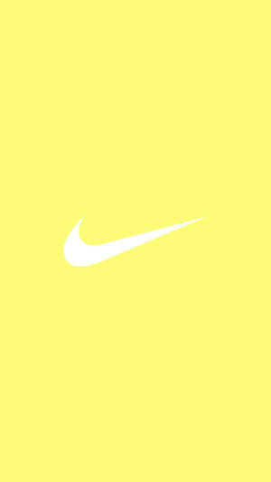 Nakakamanghang Sampal ng Cute Pastel Yellow Aesthetic na may Iconic na Nike Logo