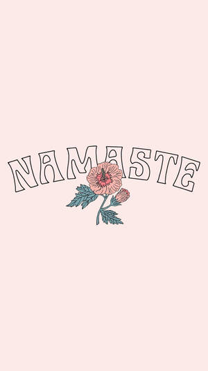 Namaste Espiritwal Aesthetic na May Bulaklak — Espiritwal na Estetika Wallpaper