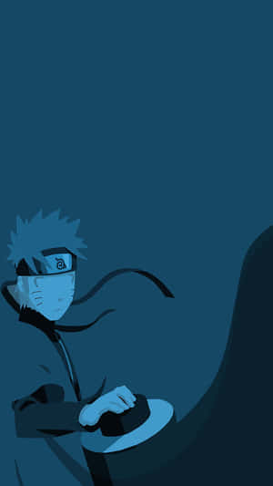 Naruto Minimal Anime Asul na Sining — Anime Wallpaper