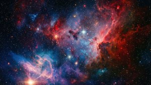 Isang makulay na wallpaper ng space nebula para sa high-definition 1280x720 na display.