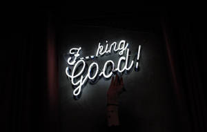 Neon Aesthetic Sign Quote sthetic Restaurant Signage  wallpaper — Neon aesthetic Wallpaper