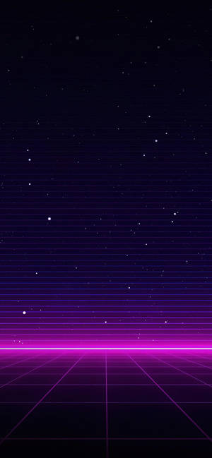 Neon Purple Iphone Galaxy Stripes — iPhone 18 Pro Wallpaper