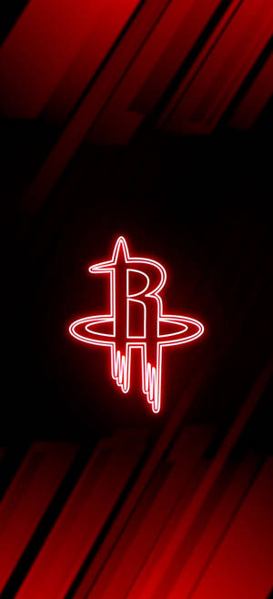 Neon Red Houston Rockets wallpaper — 1080x2400 Wallpaper