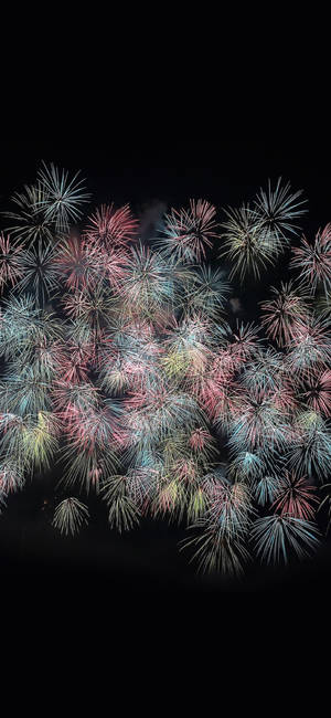 New Year's fireworks pastel aesthetic wallpaper — 1320x2868 Wallpaper