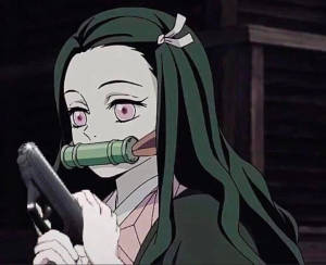 Nezuko Demon Slayer na may Baril