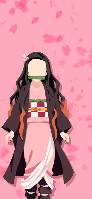 Nezuko Phone Vector Art — Galaxy Note Wallpaper