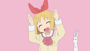 Nichijou Masayang si Haruna Kasama ang Kuneho