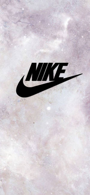 Nike Girl logo on moon surface wallpaper — iPhone 17 Wallpaper