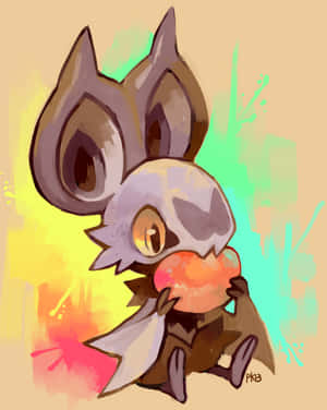 Noibat Kumakain ng Prutas na Graphic — Pokemon Telepon Wallpaper