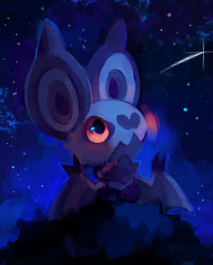 Noibat sa Ilalim ng Asul na Kalangitan sa Gabi — Pokemon Telepon Wallpaper
