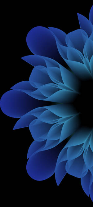 Opaque Blue Flower Original iPhone 7 — Pixel 9 Wallpaper