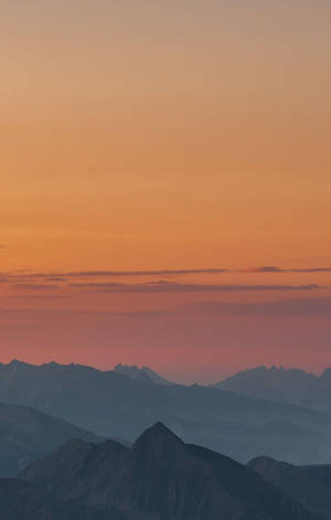Orange Aesthetic Mountain Phone wallpaper. — Galaxy Tab Wallpaper