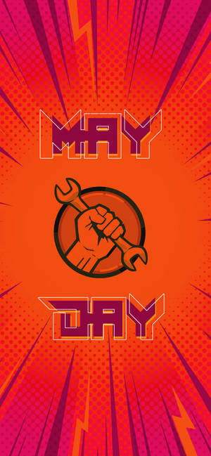 Orange May Day design wallpaper — ROG Phone 9 FE Wallpaper