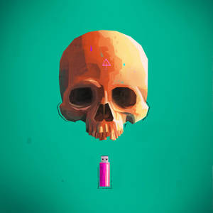 Orange Tengkorak Green Background USB — 1:1 Wallpaper