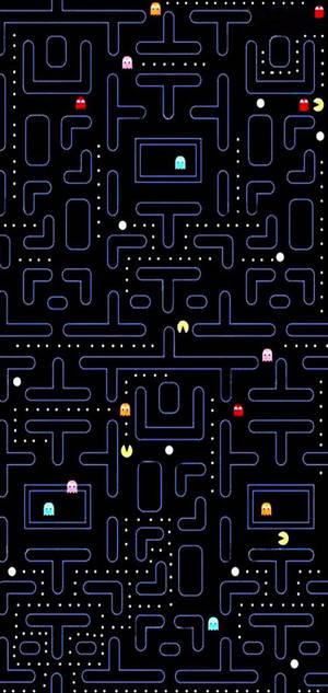 Galaxy S10 Plus Pac-Man game interface wallpaper — Samsung S21 Ultra Wallpaper