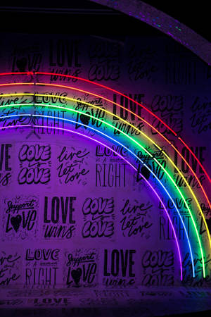 Pag-ibig ay Pag-ibig Neon Pride Bahaghari wallpaper