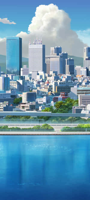 Mga larawan ng Anime City — Pixel 9 Wallpaper