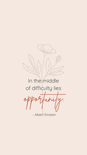 Quote ni Albert Einstein sa beige background — Beige aesthetic GIF Wallpaper