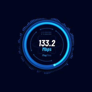 Pagsubok sa Bilis ng Internet Neon Blue — Neon blue Wallpaper