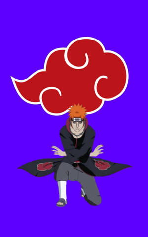 Akatsuki Cloud iPhone Sa Asul na Background — Lenovo Legion Y700 (Gen 5) Wallpaper