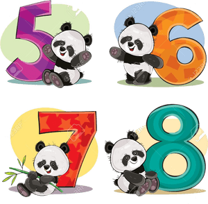 Panda_ Mga_Bilang_5_hanggang_8 — Panda Wallpaper