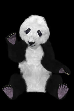 Panda Plush na Baliktad ang Kulay — Cute Panda Wallpaper