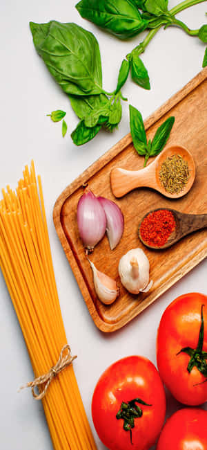 Iphone X Pasta Background — Redmi Note 14 Pro Wallpaper