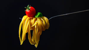 Wallpaper ng pasta sa tinidor