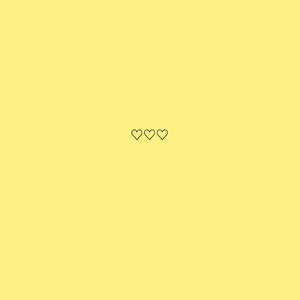 Pastel Yellow Aesthetic na may mga Puso
