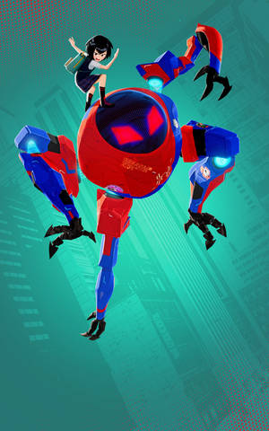 Spider Man: Into The Spider Verse wallpaper ng Peni Parker at SP//dr Suit armor. — Lenovo Legion Y700 (Gen 5) Wallpaper