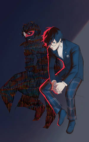 Wallpaper ng Persona 5 Royal Joker sa kadiliman — Honor Pad 10 Wallpaper