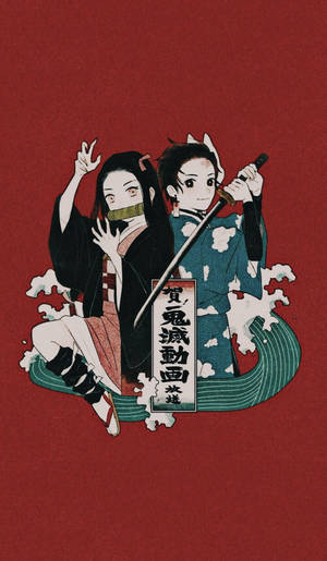 Phone Tanjiro at Nezuko ng Demon Slayer — Demon slayer phone Wallpaper