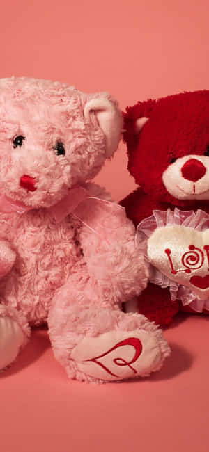 Teddy Bear Aesthetic Valentine's Day — iPhone 17e Wallpaper