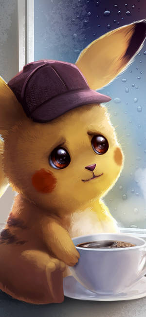 Pikachu may tasa ng kape wallpaper — Pixel 11 Pro Wallpaper
