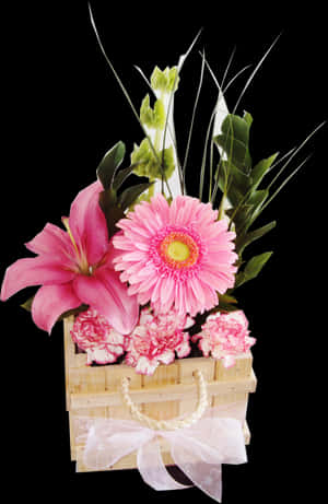 Arreglos Florales Con Gerberas Y Lilis, HD Png Download