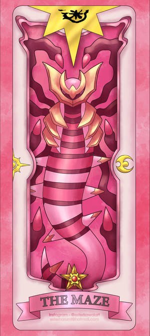 Pink Giratina Playing Cards Wallpaper — Redmi A7 Wallpaper